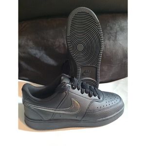 Size 7 - Nike Court Vision Low Black Trainers